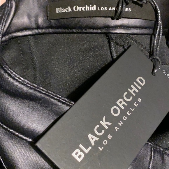 Revolve | Black Orchid | Black Moto Biker Pants 27 - Picture 4 of 4